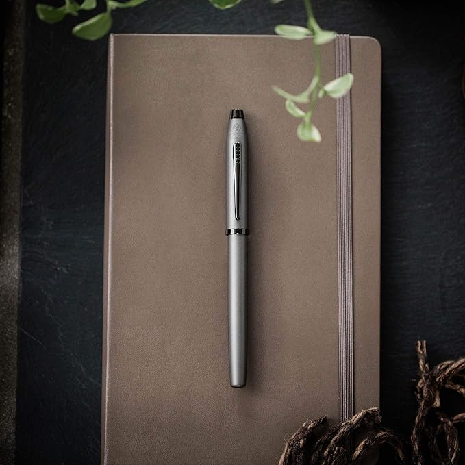 Cross Century II Refillable Ballpoint Pen Presented in a Luxury Gift Box - Medium Point, Black Ink, Translucent Blue & Chrome