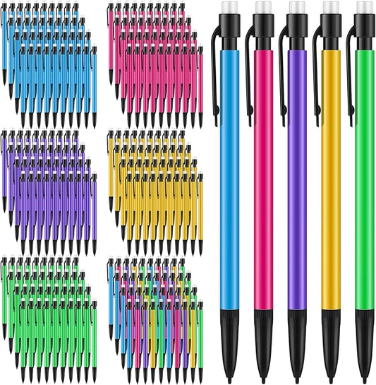 Colarr 400 Pieces Mechanical Pencils 0.7 mm with Eraser Pastel Art Pencils for Kid School Students Artist Writing Drawing Sketching