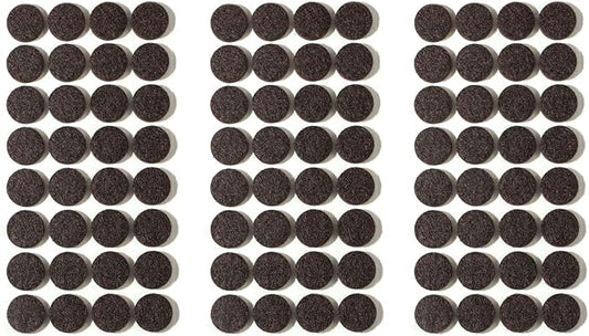 Furnigear Felt Furniture Pads for Hardwood Floors - Self Adhesive Chair Felt Pad, Floor Protector for Furniture Feet, Furniture Sliders Moving Furniture Smoothly, Anti Scratch 96 Pcs 3/4" Round Brown