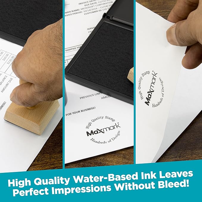 MaxMark Premium Refill Ink for self Inking Stamps and Stamp Pads, Sky Blue Color - 2 oz.