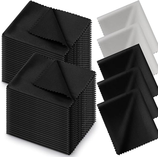 50Pcs Microfiber Cleaning Cloths, Eye Glass Clean Cloth, Eyeglass Phone Lens Wipes, Washable