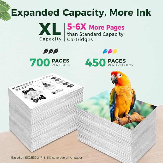 COLORETTO 63XL Ink Cartridges Black and Color for HP Ink 63 Work with Officejet 4650 3830 5255 5258 4655 Envy 4512 4520 4516 Deskjet 1112 3630 for HP 63XL Ink Cartridges Combo Pack HP63 Replacement