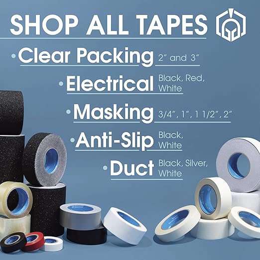 SPARTAN INDUSTRIAL - 1" X 60 yd Masking Tape for Labeling, Art Projects, and More - 24 Craft Tape Rolls, 5.5 Mil