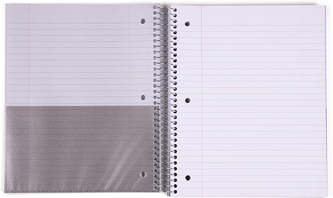 Mintra Office Durable Spiral Notebooks, 5 Subject (Chili Oil, College Ruled 1pk)