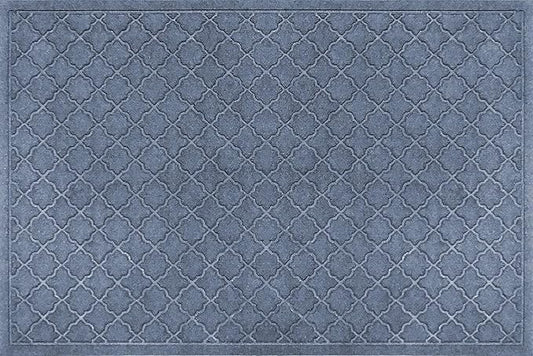 WaterHog Heavy Duty Doorway Mat, 4' x 6', Made in USA, Durable & Skid-Resistant Entryway Mat, Water-Trapping, Indoor/Outdoor Decorative Floor Covering, Cordova Collection, Bluestone