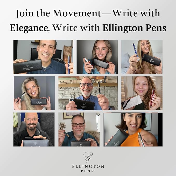 Luxury Fountain Pen Set- Fountain Pens for Writing - Smooth Medium Nib - Includes Refillable Ink Converter, 3 Ink Cartridges [Black & Blue], Gift Box - Elegant Calligraphy