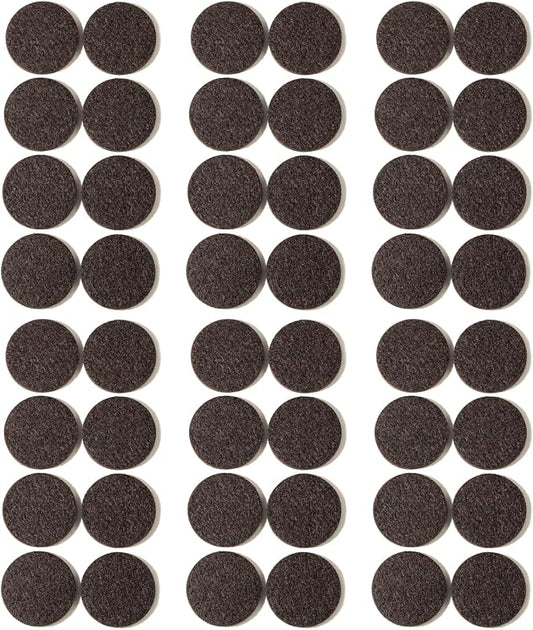 Furnigear Felt Furniture Pads for Hardwood Floors - Self Adhesive Chair Felt Pad, Floor Protector for Furniture Feet, Furniture Slider Moving Furniture Smoothly, Anti Scratch 48 Pcs 1-1/2" Round Brown