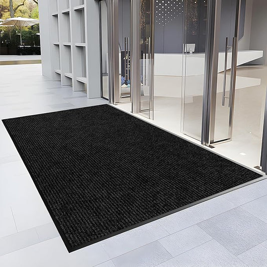 4′ x 16′ Front Door Mat Indoor Outdoor Entrance, Commercial Floor Mat Heavy Duty Dirt Trapper Entryway Doormat, Custom Size Non Slip Rubber Backing Welcome mat, Door Mat for High Traffic Area